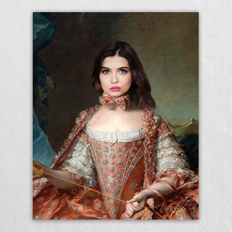 Custom Wall Canvas - Get Your Own Renaissance Dress Lady