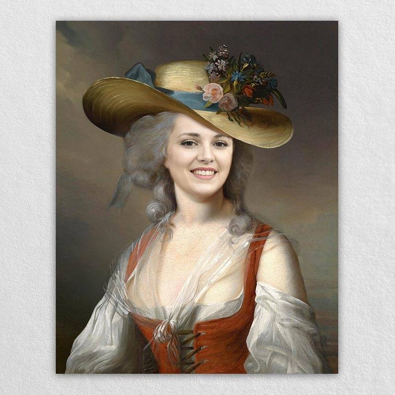 Custom Wall Paintings - Classical French Queen's Casual Style Portrait