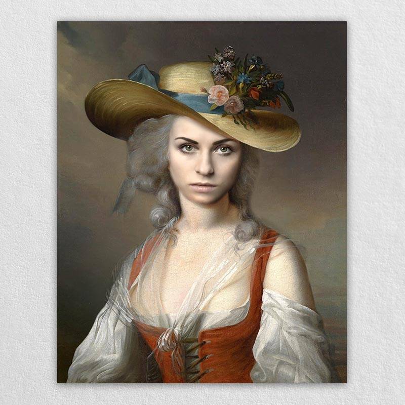 Custom Wall Paintings - Classical French Queen's Casual Style Portrait