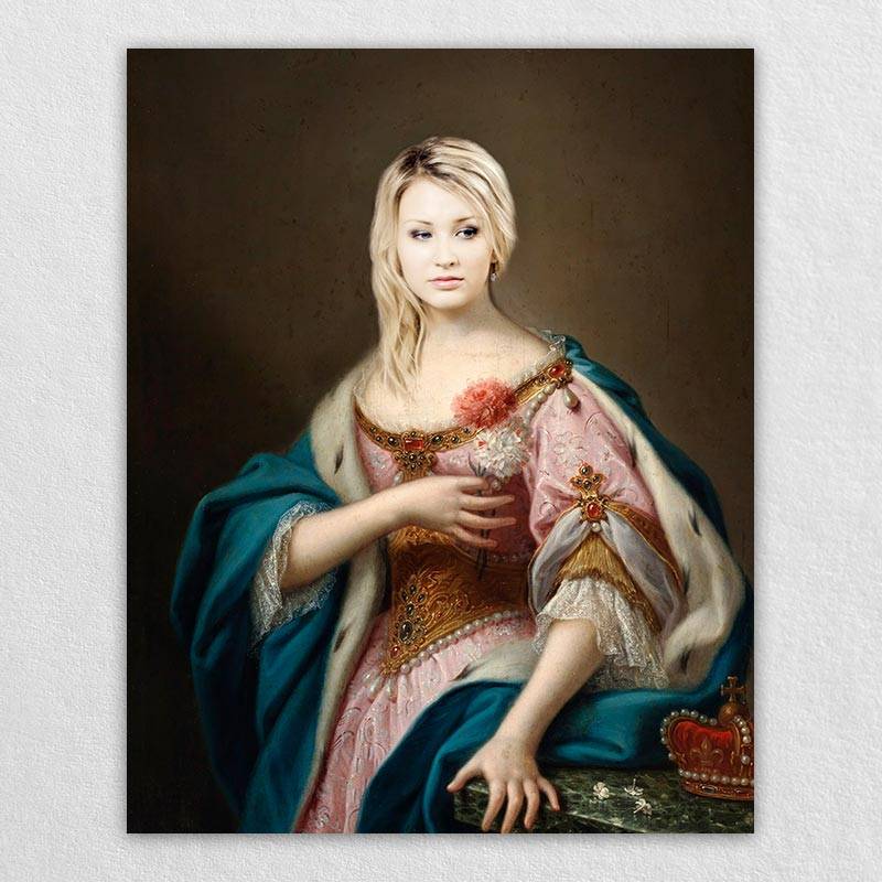 Paint by Numbers Custom Photo - Renaissance Queen Portrait