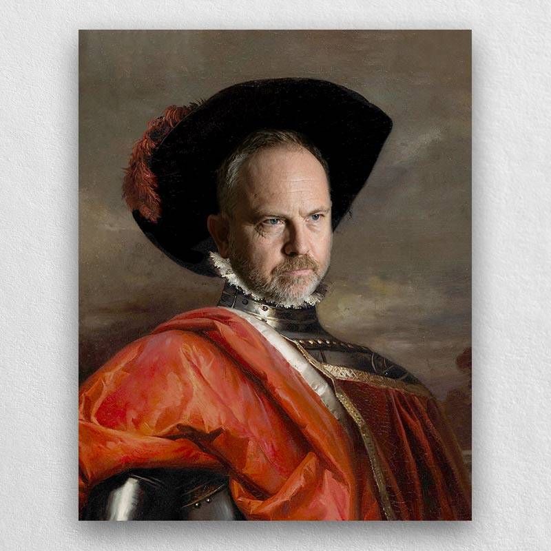 Personalized Custom the Laughing Cavalier Warrior Portrait