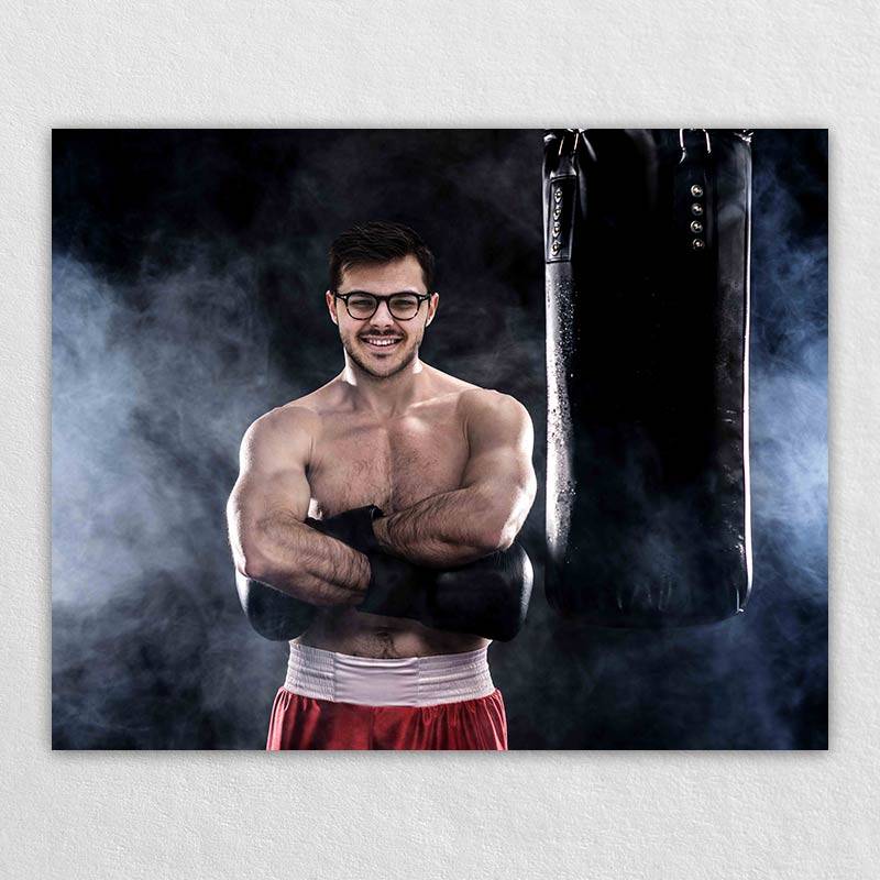 Order Canvas Boxing Champion Customized Portrait