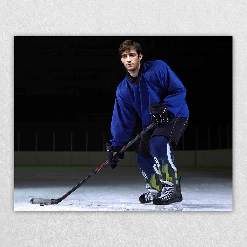 Art Painting Images Personlized Your Ice Hockey Player Portrait