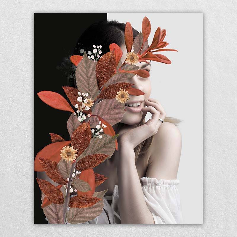 Beautiful Painting Pictures Red Flower Wall Art Decor