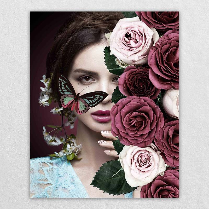 Turning Photos into Canvas Prints|Personal Red Rose Wall Decor