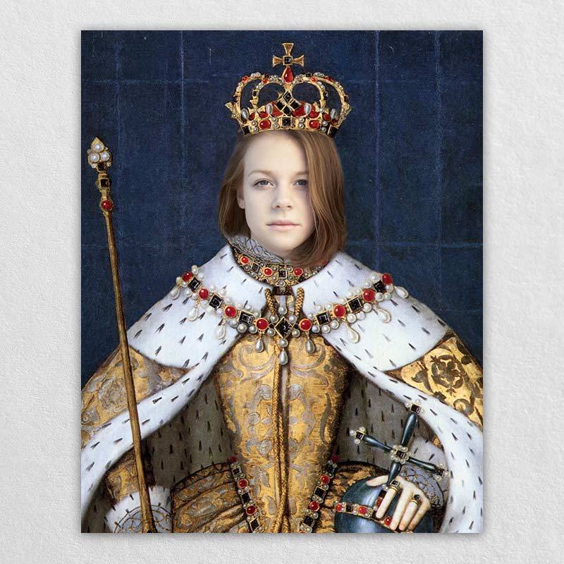 Custom Renaissance Queen elizabeth i Large Personalised Canvas