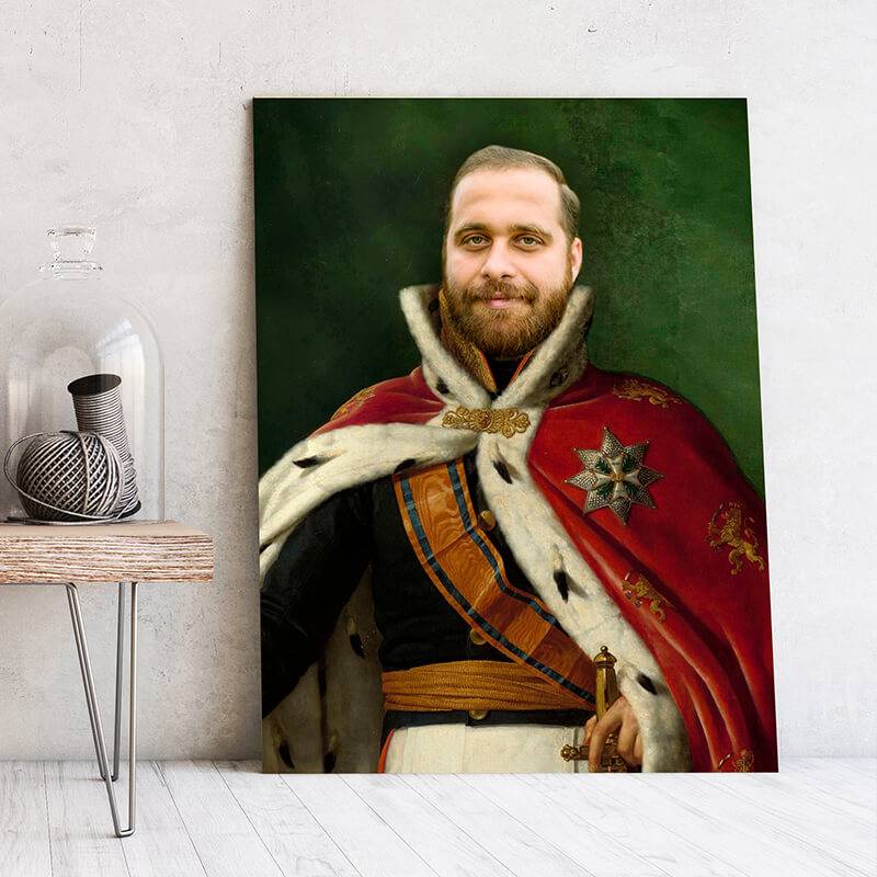 The Majestic King Person Painting on Canvas
