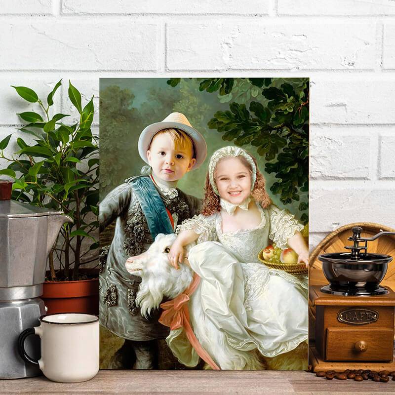 Prince and Princess in Garden Portrait|Royal Family Portraits