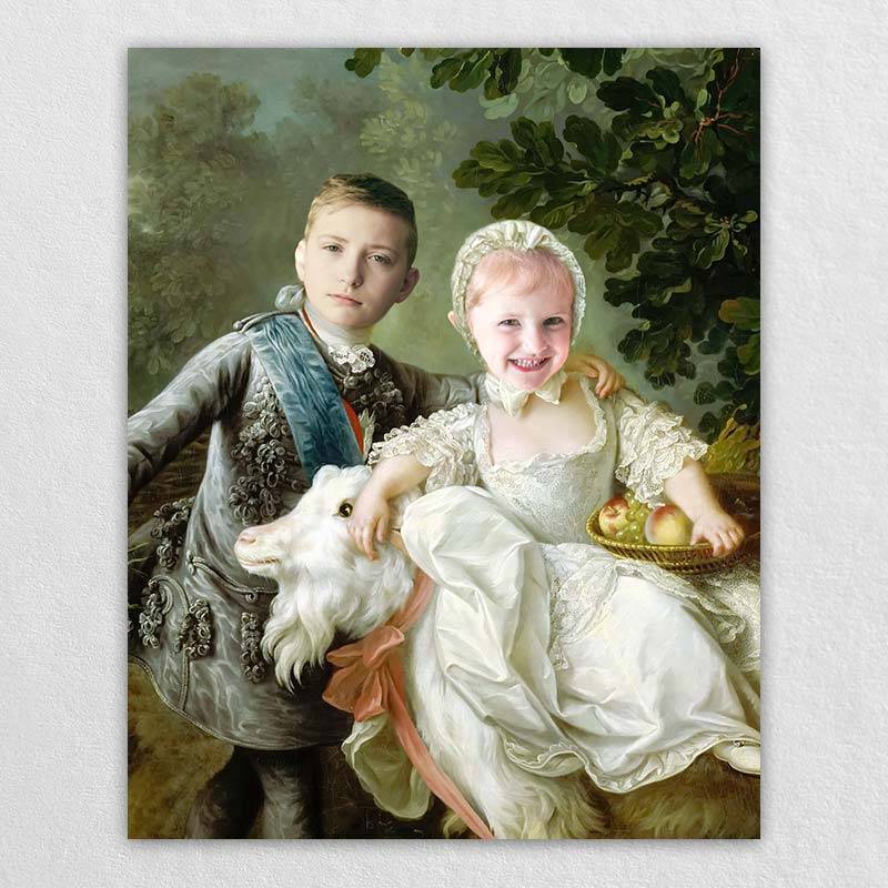 Prince and Princess in Garden Portrait|Royal Family Portraits