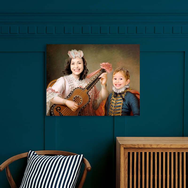Personal Photos on Canvas Renaissance Woman and Child Band